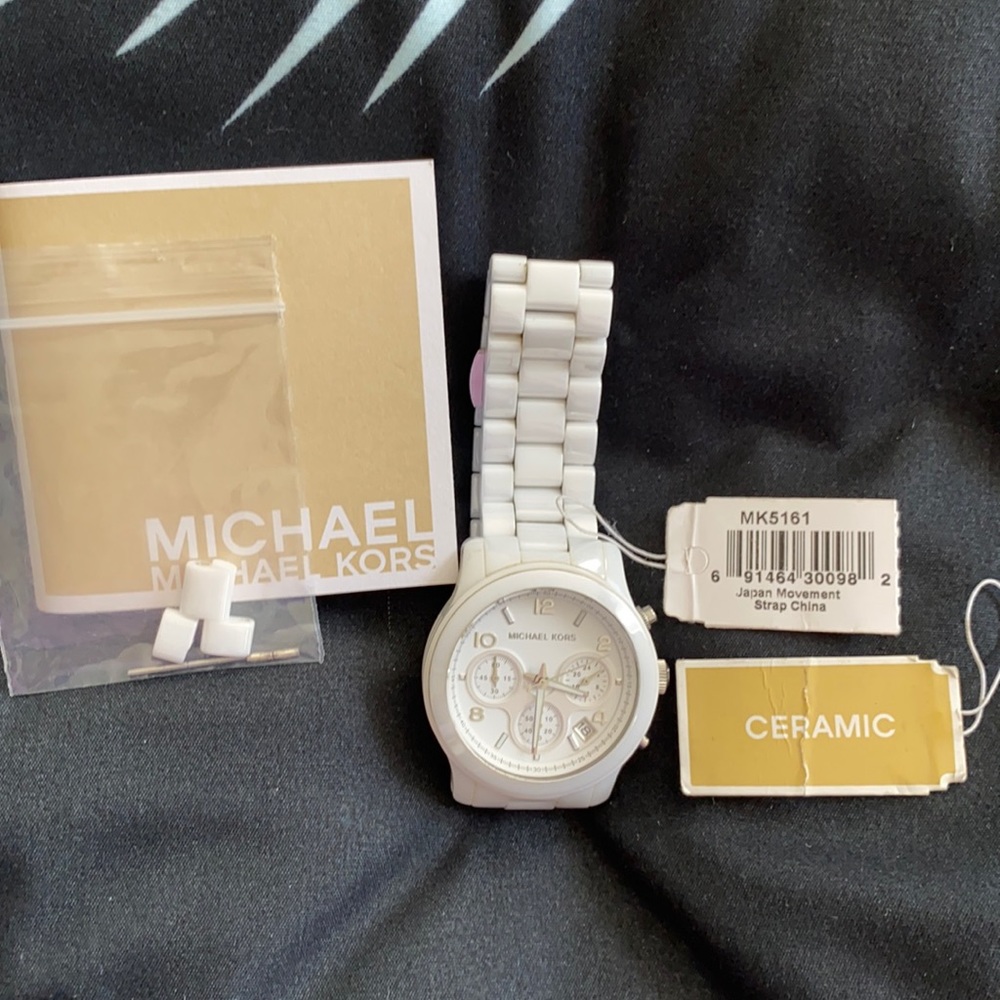 White Ceramic Michale Kors Watch MK5161